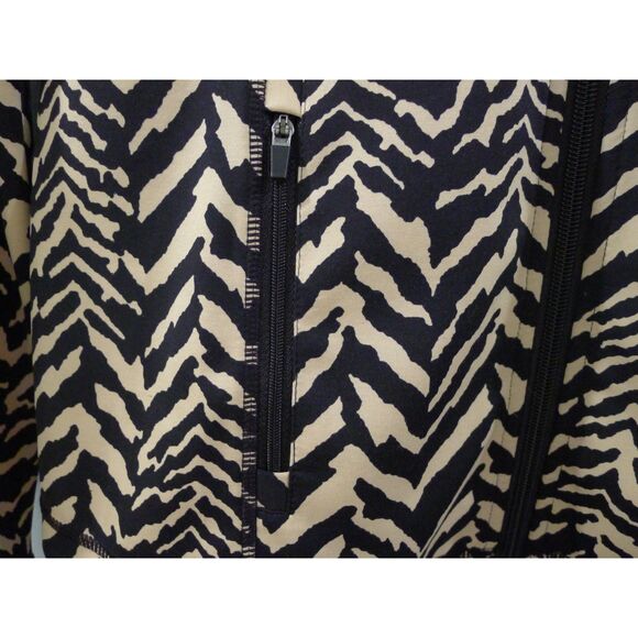 J. McLaughlin Animal Print Zip Up Jacket - Tan/Black S - Picture 3 of 4